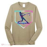 Baseball Drip Ice Cream Baseball Home Plate Baseball Long Sleeve Shirt thumb 0