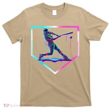 Baseball Drip Ice Cream Baseball Home Plate Baseball T-Shirt