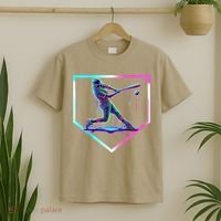 Baseball Drip Ice Cream Baseball Home Plate Baseball T-Shirt thumb 2
