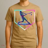 Baseball Drip Ice Cream Baseball Home Plate Baseball T-Shirt thumb 3