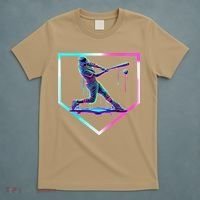 Baseball Drip Ice Cream Baseball Home Plate Baseball T-Shirt thumb 5