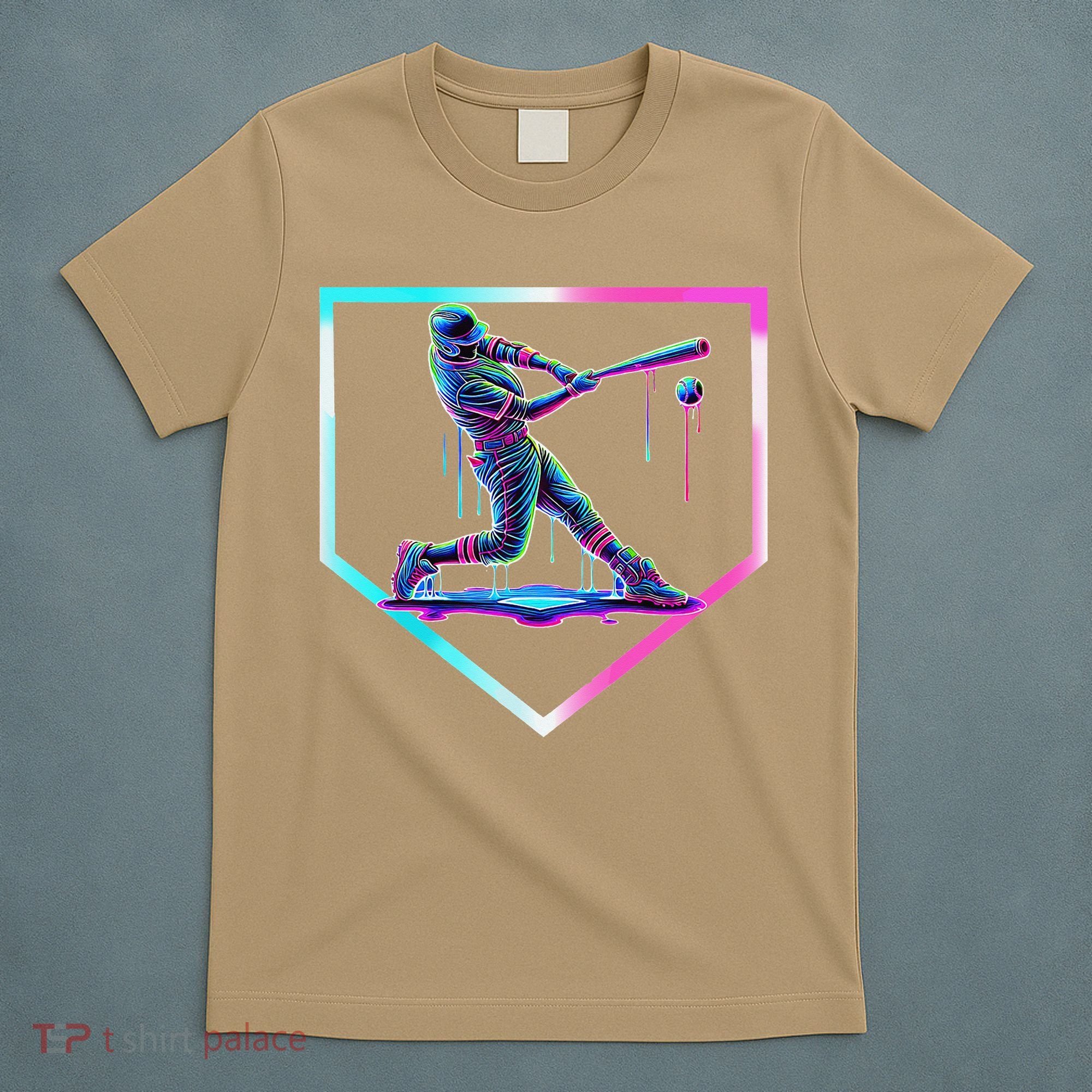 Baseball Drip Ice Cream Baseball Home Plate Baseball T-Shirt