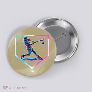 Baseball Drip Ice Cream Baseball Home Plate Baseball Button