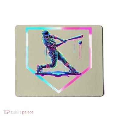 Baseball Drip Ice Cream Baseball Home Plate Baseball Mousepad