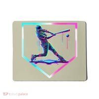 Baseball Drip Ice Cream Baseball Home Plate Baseball Mousepad thumb 0