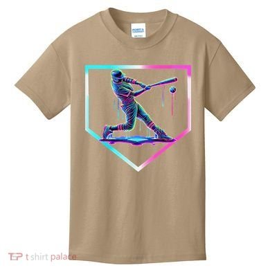 Baseball Drip Ice Cream Baseball Home Plate Baseball Kids T-Shirt