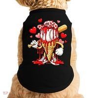 Baseball Drip Ice Cream Valentines Day Doggie Tank thumb 0