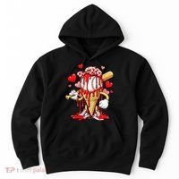 Baseball Drip Ice Cream Valentines Day Hoodie thumb 0