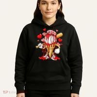 Baseball Drip Ice Cream Valentines Day Hoodie thumb 5