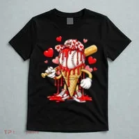 Baseball Drip Ice Cream Valentines Day T-Shirt thumb 5
