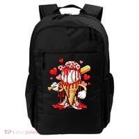 Baseball Drip Ice Cream Valentines Day Backpack thumb 0