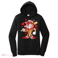 Baseball Drip Ice Cream Valentines Day Women's Hoodie thumb 0