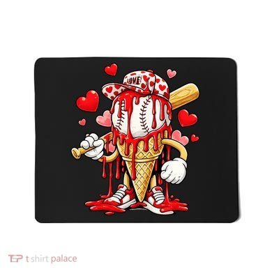 Baseball Drip Ice Cream Valentines Day Mousepad