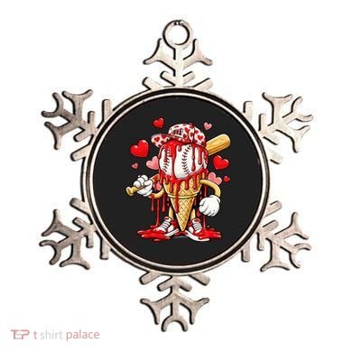 Baseball Drip Ice Cream Valentines Day Ornament