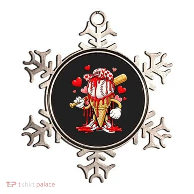 Baseball Drip Ice Cream Valentines Day Ornament