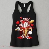 Baseball Drip Ice Cream Valentines Day Women's Tank Top thumb 3