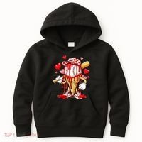 Baseball Drip Ice Cream Valentines Day Kids Hoodie thumb 0