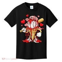 Baseball Drip Ice Cream Valentines Day Kids T-Shirt thumb 0