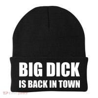 Big Dick Is Back In Town | Funny Adult Sayings Beanie thumb 0