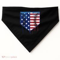 Baseball Drip Ice Cream Patriotic American Flag USA-Made Doggie Bandana thumb 0