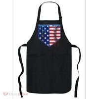 Baseball Drip Ice Cream Patriotic American Flag Apron thumb 0