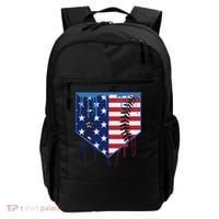 Baseball Drip Ice Cream Patriotic American Flag Backpack thumb 0