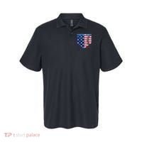 Baseball Drip Ice Cream Patriotic American Flag Polo thumb 0