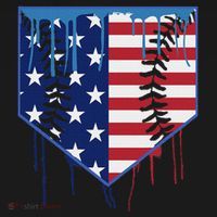 Baseball Drip Ice Cream Patriotic American Flag Women's Hoodie thumb 2