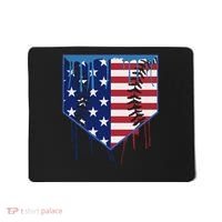 Baseball Drip Ice Cream Patriotic American Flag Mousepad thumb 0