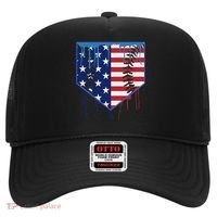 Baseball Drip Ice Cream Patriotic American Flag Hat thumb 0