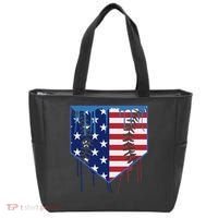 Baseball Drip Ice Cream Patriotic American Flag Tote Bag thumb 0