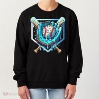 Baseball Drip Ice Cream Sprinkles Baseball Glove Women's Sweatshirt thumb 0