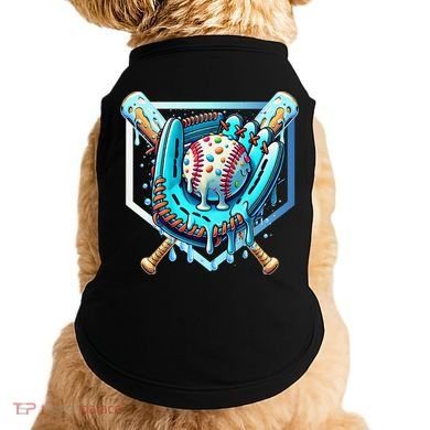 Baseball Drip Ice Cream Sprinkles Baseball Glove Doggie Tank