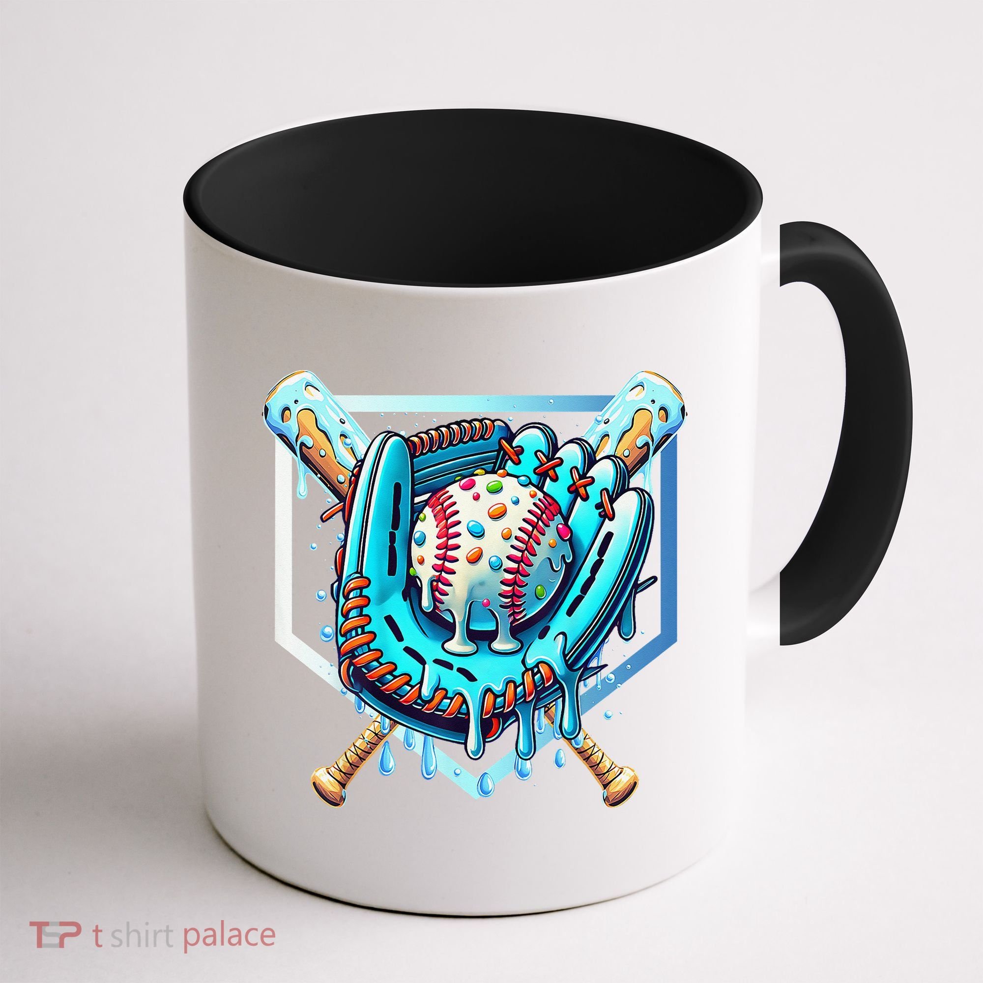 Baseball Drip Ice Cream Sprinkles Baseball Glove Coffee Mug