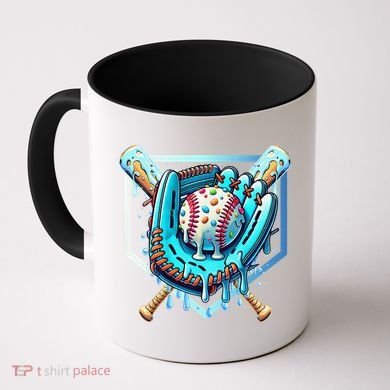 Baseball Drip Ice Cream Sprinkles Baseball Glove Coffee Mug
