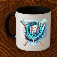 Baseball Drip Ice Cream Sprinkles Baseball Glove Coffee Mug thumb 2