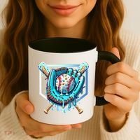 Baseball Drip Ice Cream Sprinkles Baseball Glove Coffee Mug thumb 3