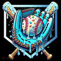 Baseball Drip Ice Cream Sprinkles Baseball Glove Women's Hoodie thumb 2