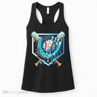Baseball Drip Ice Cream Sprinkles Baseball Glove Women's Tank Top thumb 0