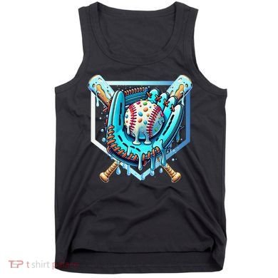 Baseball Drip Ice Cream Sprinkles Baseball Glove Tank Top