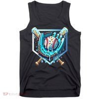 Baseball Drip Ice Cream Sprinkles Baseball Glove Tank Top thumb 0