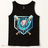 Baseball Drip Ice Cream Sprinkles Baseball Glove Tank Top thumb 2
