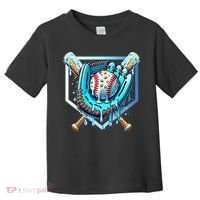 Baseball Drip Ice Cream Sprinkles Baseball Glove Toddler T-Shirt thumb 0