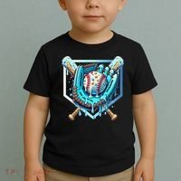Baseball Drip Ice Cream Sprinkles Baseball Glove Toddler T-Shirt thumb 2