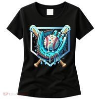 Baseball Drip Ice Cream Sprinkles Baseball Glove Women's T-Shirt thumb 0