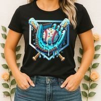 Baseball Drip Ice Cream Sprinkles Baseball Glove Women's T-Shirt thumb 2