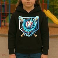 Baseball Drip Ice Cream Sprinkles Baseball Glove Kids Hoodie thumb 3