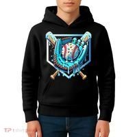 Baseball Drip Ice Cream Sprinkles Baseball Glove Kids Hoodie thumb 4