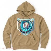 Baseball Drip Ice Cream Sprinkles Baseball Glove Hoodie thumb 0