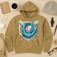 Baseball Drip Ice Cream Sprinkles Baseball Glove Hoodie thumb 3